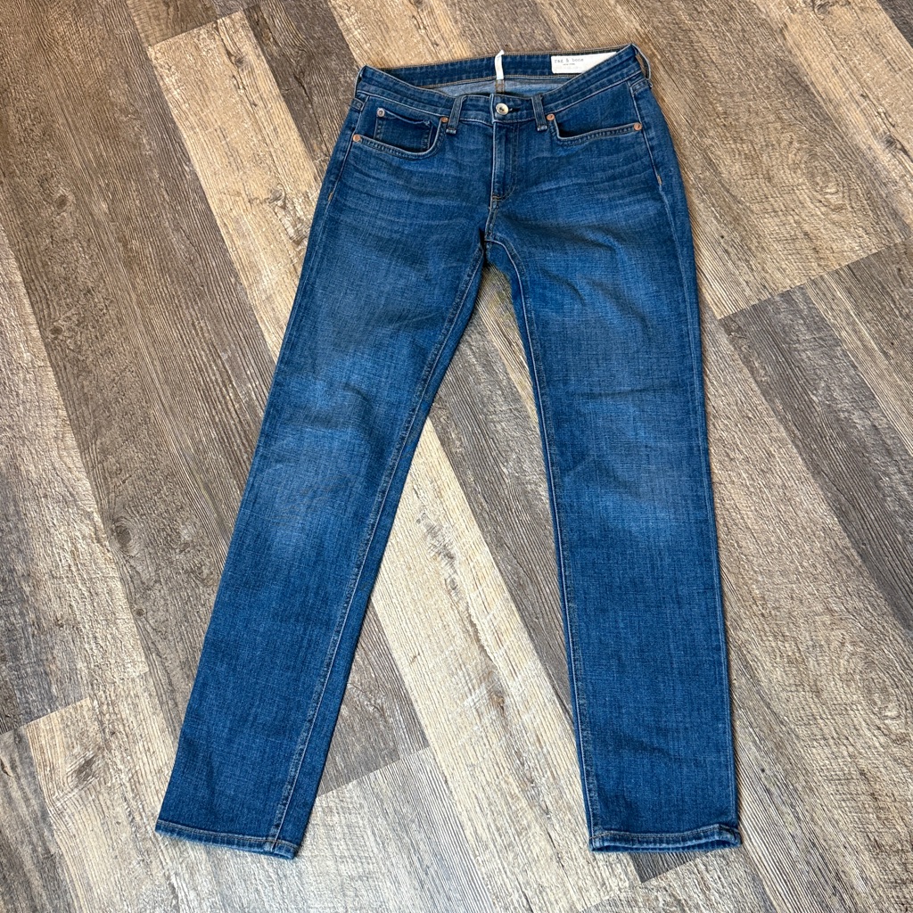 Rag & Bone Indigo Denim Jeans Women Size 24 Dee Low Rise Slim Boyfriend